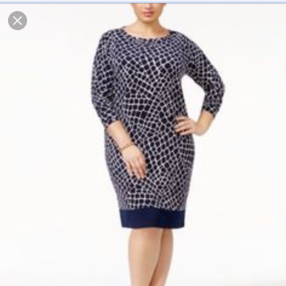 Michael Kors Plus Size Printed Sheath Dress
